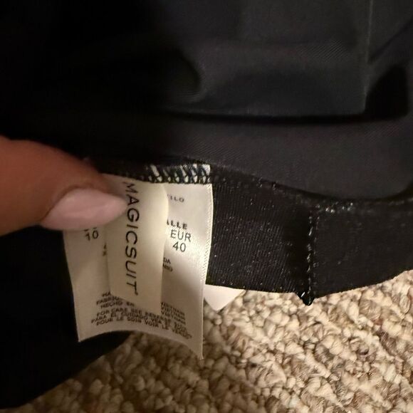 NWT Miraclesuit Magicsuit Goddess Trimming One Shoulder One Piece Black- Size 10 - Picture 6 of 9
